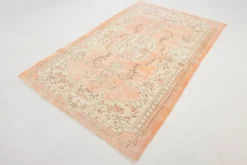 Tapis vintage doux de style géométrique fait main, 5x8, 156x241 cm