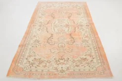 Tapis vintage doux de style géométrique fait main, 5x8, 156x241 cm