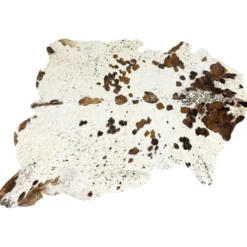 Tapis vintage en cuir de vache