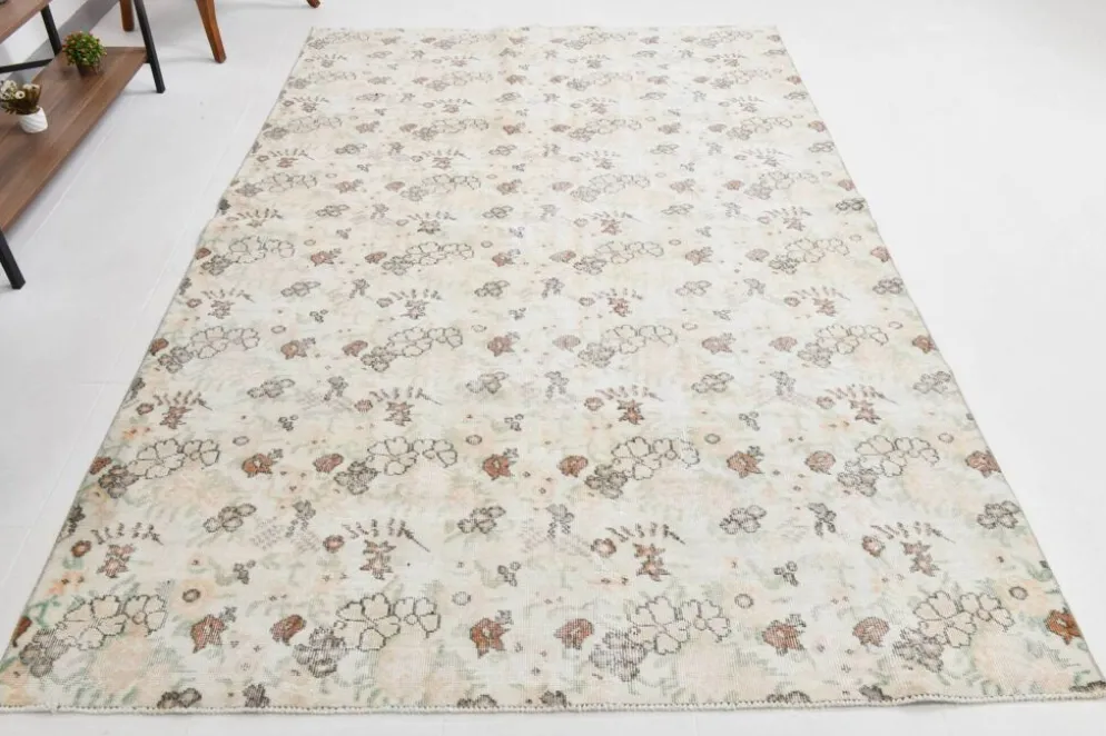 Tapis vintage en laine beige 286x186
