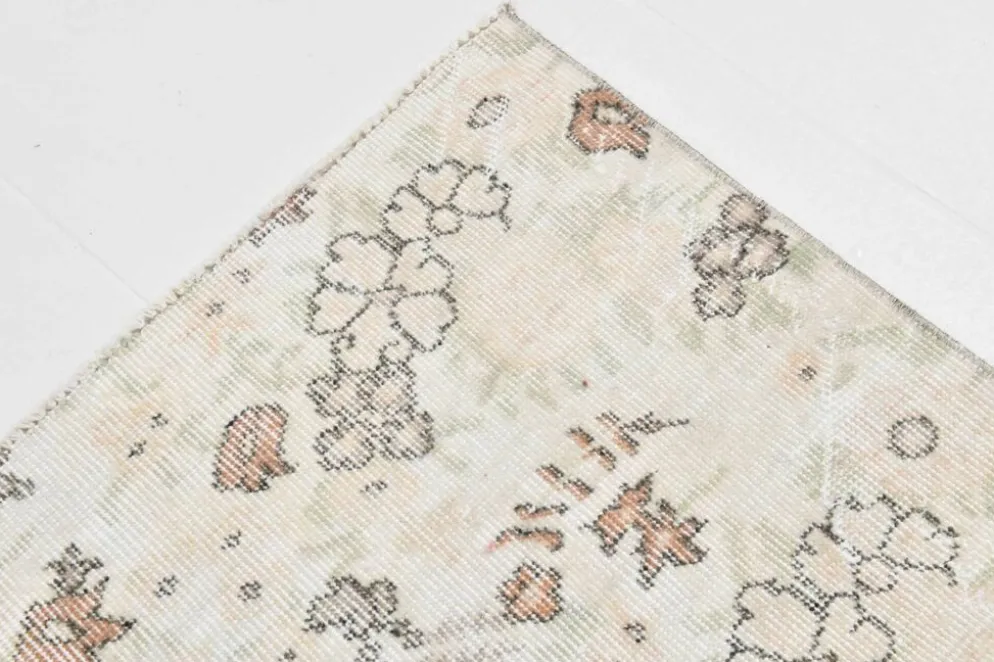 Tapis vintage en laine beige 286x186