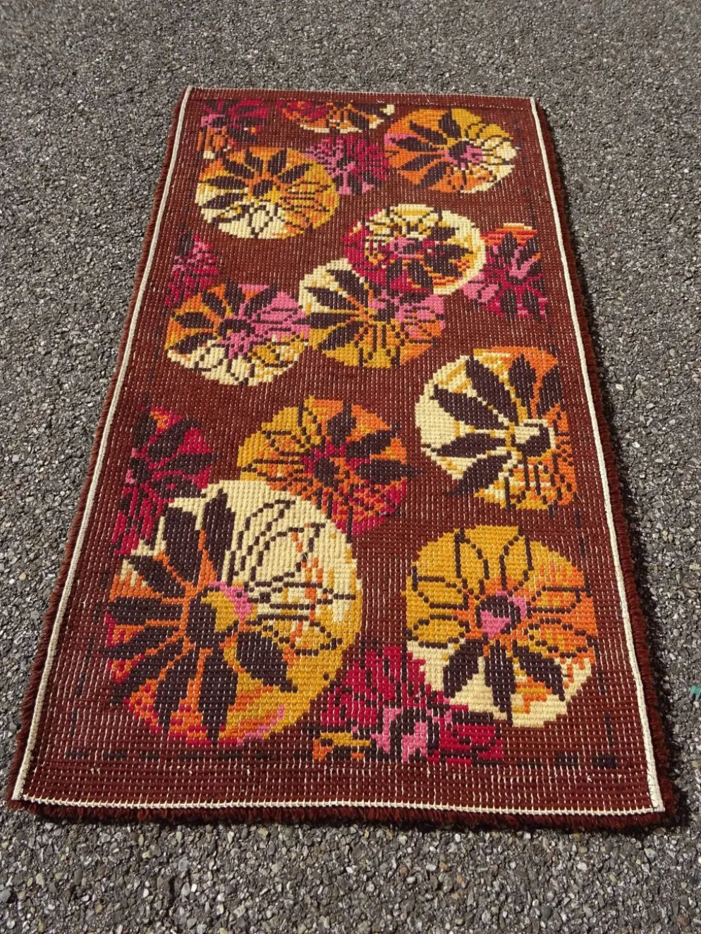 Tapis Vintage en Laine Space Age an 70