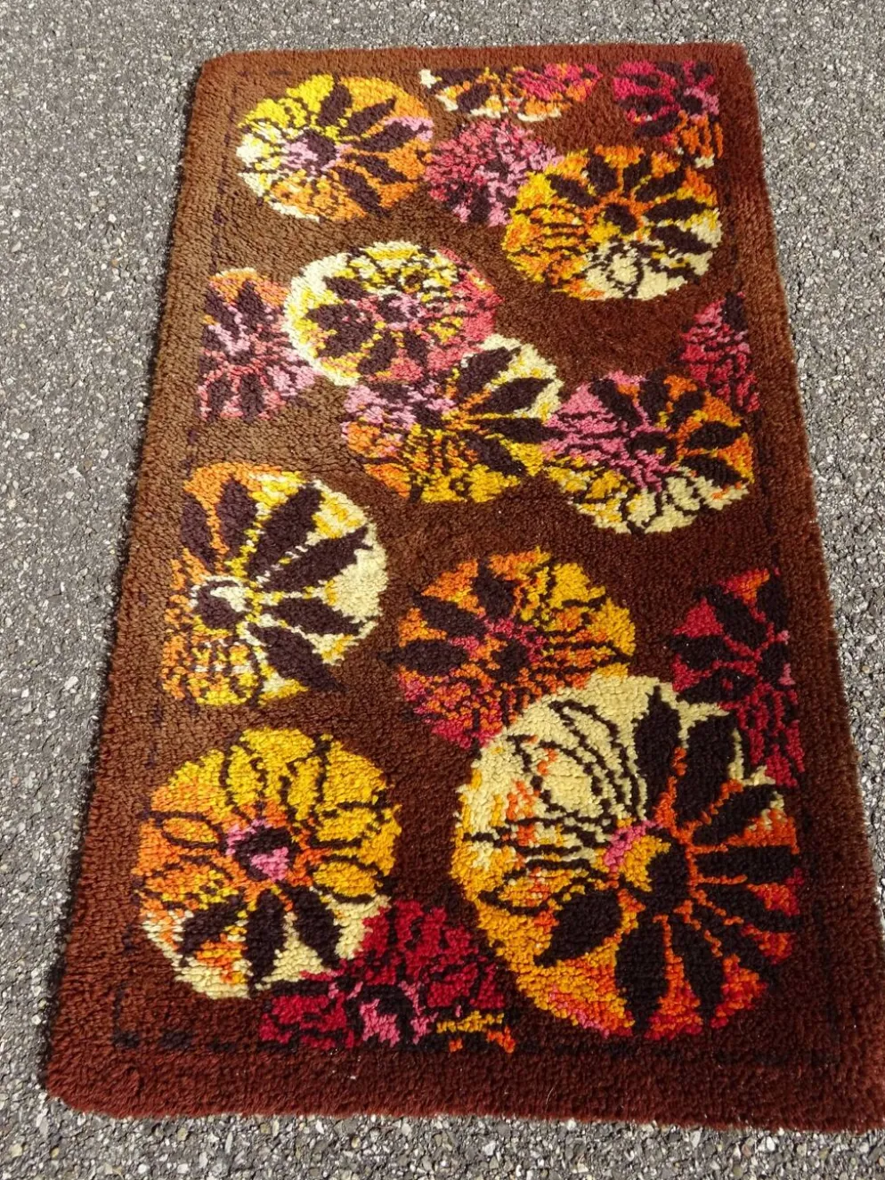 Tapis Vintage en Laine Space Age an 70
