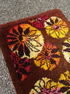 Tapis Vintage en Laine Space Age an 70
