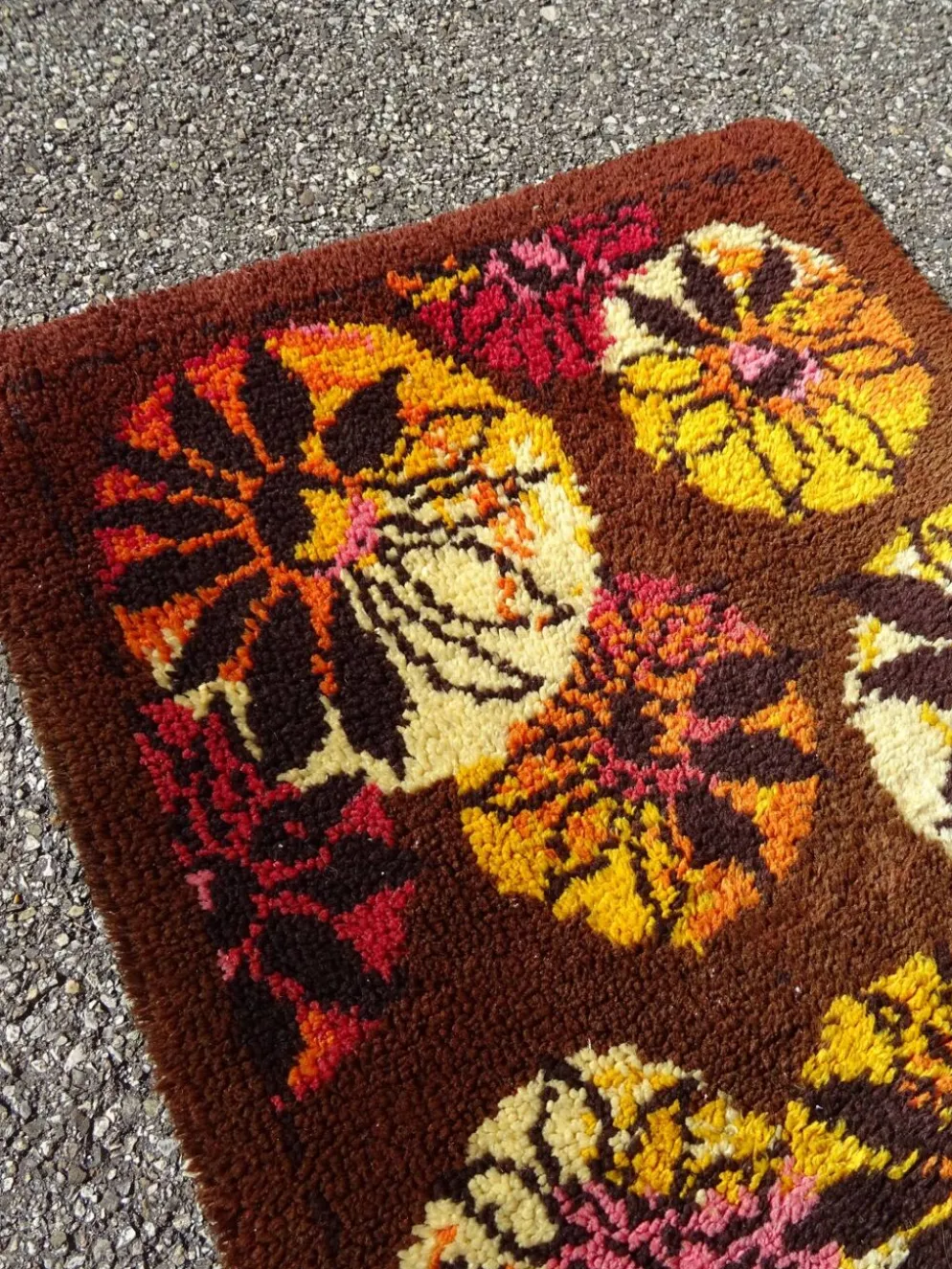 Tapis Vintage en Laine Space Age an 70