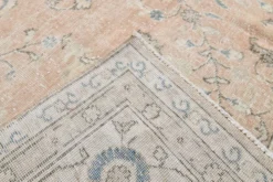 Tapis vintage floral rose blush et pêche 8x12, tapis pour salon.