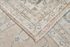 Tapis vintage floral rose blush et pêche 8x12, tapis pour salon.