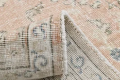 Tapis vintage floral rose blush et pêche 8x12, tapis pour salon.