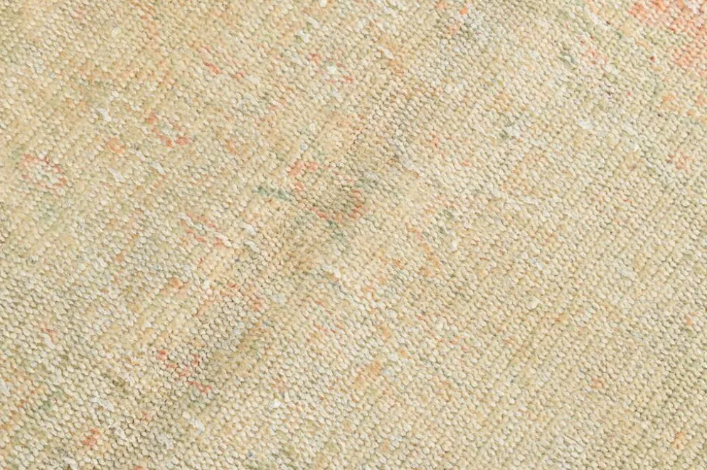 Tapis vintage Oushak rose blush et vert sauge pour salon, 166x266 cm