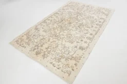 Tapis vintage turc beige doux de ferme 6x9, 170x275 cm