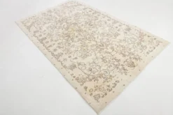 Tapis vintage turc beige doux de ferme 6x9, 170x275 cm