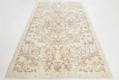 Tapis vintage turc beige doux de ferme 6x9, 170x275 cm