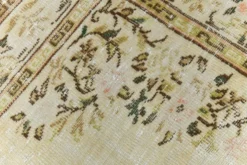 Tapis Vintage Turc Crème, Médaillon Floral, Style Shabby Chic, 150x250Cm
