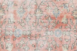 Tapis vintage turc floral oversize rose doux, 219x313 cm