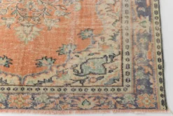 Tapis vintage turc tissé à la main en tons abricot pastel, 177x273 cm