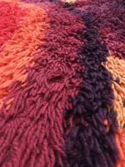 Tapis XXL Ege Taepper Rya De Luxe, Rug en laine orange 70