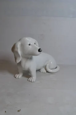 Teckel en céramique années 80s