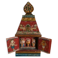 Temple indien en bois peint à la main