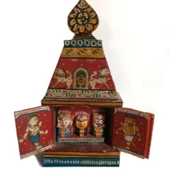 Temple indien en bois peint à la main