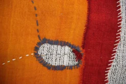 Tenture murale en textile tissé à la main, tapis mural vintage, 106x156 cm