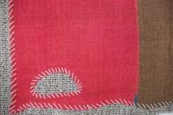 Tenture murale marocaine rose poussiéreux, tenture murale en laine faite à la main, 106x106