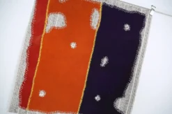 Tenture murale minimaliste violet profond, tapisserie textile 3x4, 106x115 cm