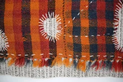 Tenture Murale Tissée Abstraite, Art Textile Fait Main, 105x112 Cm