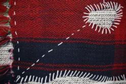 Tenture murale tribale tissée à la main, art textile boho, 103x106 cm