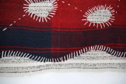Tenture murale tribale tissée à la main, art textile boho, 103x106 cm