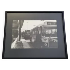 Tirage argentique vintage, Bus ligne 175, années 70, encadré 52 x 42 cm