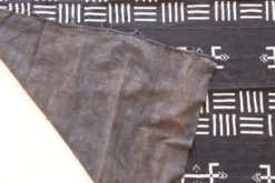 Tissu vintage du Mali noir et blanc