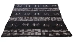Tissu vintage du Mali noir et blanc