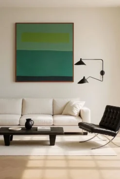 Toile abstraite minimaliste signée Bodasca