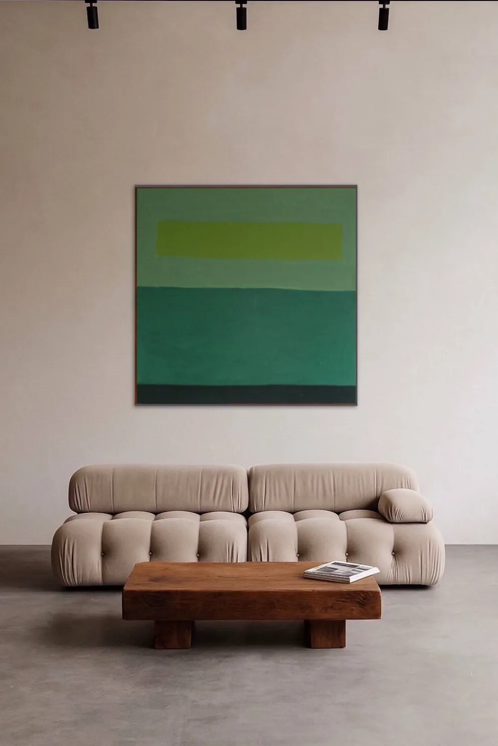 Toile abstraite minimaliste signée Bodasca