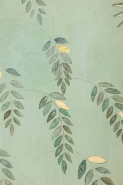 Toile peinte, ou panneau décoratif, Perroquets et feuillages. Contemporain.