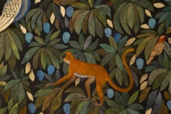 Toile peinte, ou panneau décoratif, « Le paradis perdu ». Contemporain.