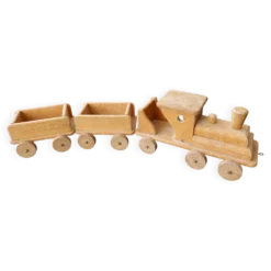 Train en bois ancien jouet Bertin locomotive et wagons