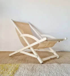 Transat ancien bois blanc Triconfort