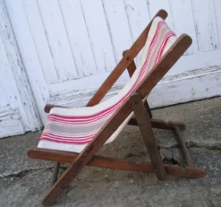 Transat ancien chaise longue pour enfant