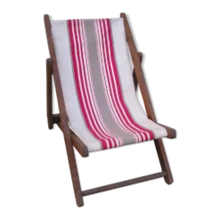 Transat ancien chaise longue pour enfant