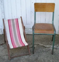 Transat ancien chaise longue pour enfant
