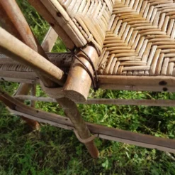 Transat ancien en rotin
