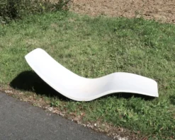 Transat chaise longue de Charles Zublena en fibre de verre, années 60