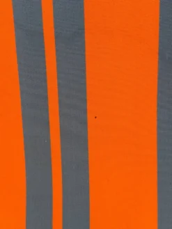 Transat chilienne ancienne toile rayée orange et gris patine d'origine