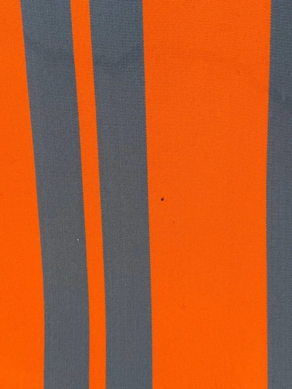 Transat chilienne ancienne toile rayée orange et gris patine d'origine