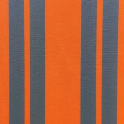 Transat chilienne ancienne toile rayée orange et gris patine d'origine