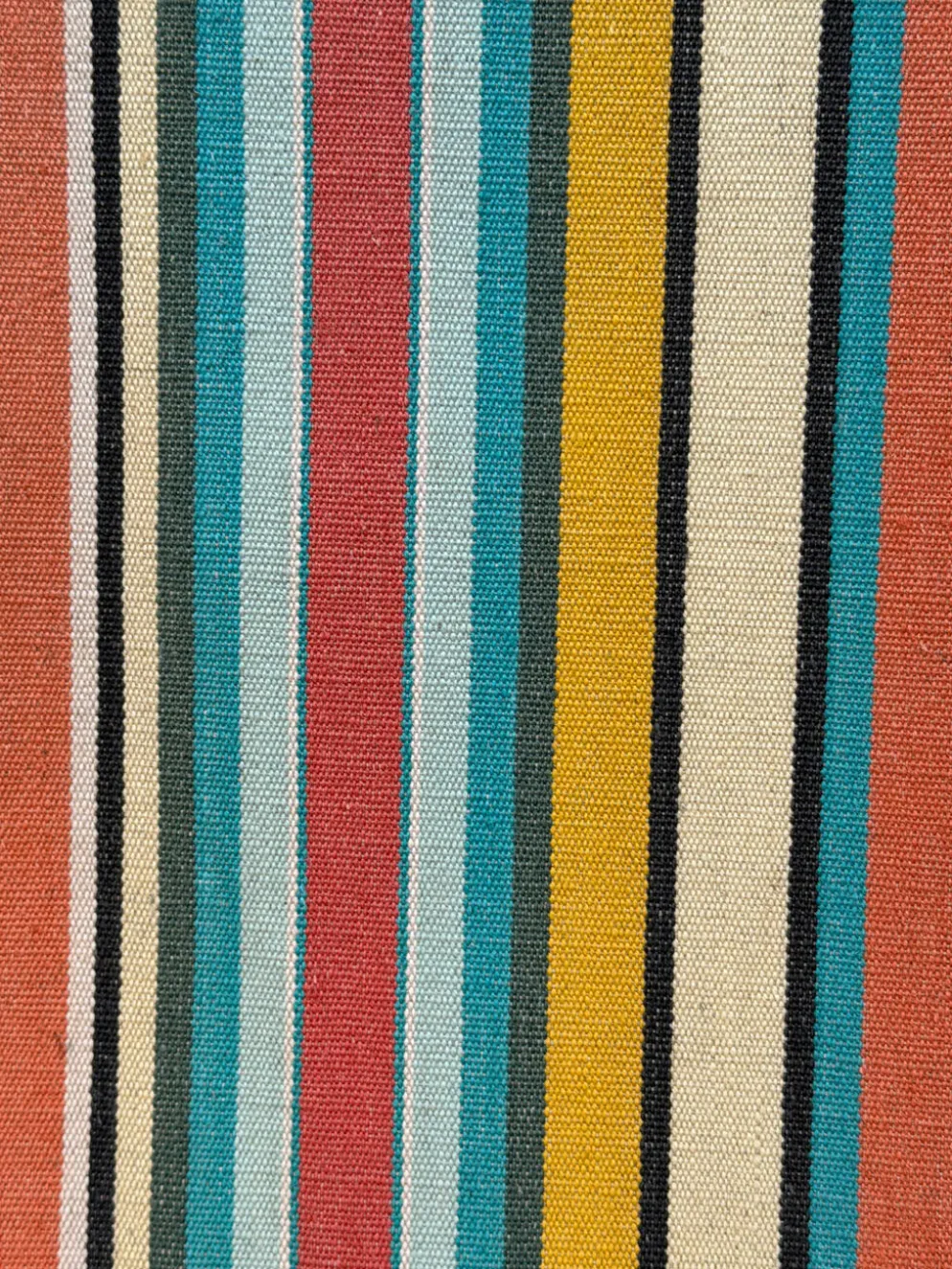 Transat chilienne ancienne toile rayée multicolore patine d'origine