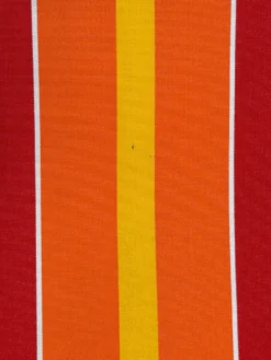 Transat chilienne ancienne toile rayée rouge orange patine d'origine