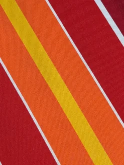Transat chilienne ancienne toile rayée rouge orange patine d'origine