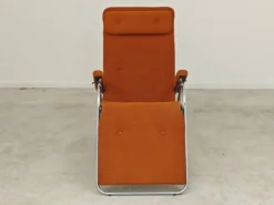 Transat d'intérieur , chaise longue Lama 70's orange